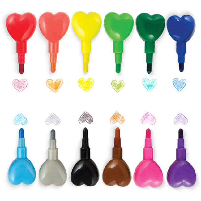 Ooly Heart to Heart stapelbare waskrijtjes