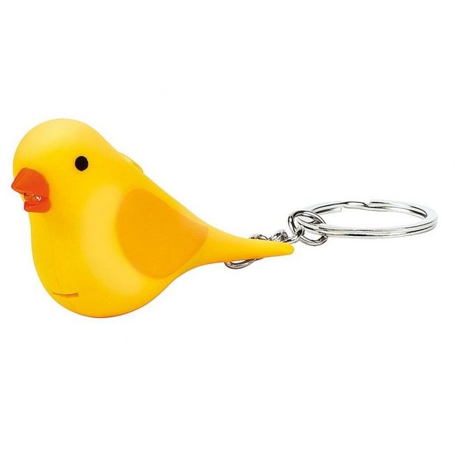 Sleutelhanger vogel met licht en geluid