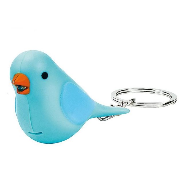 Sleutelhanger vogel met licht en geluid