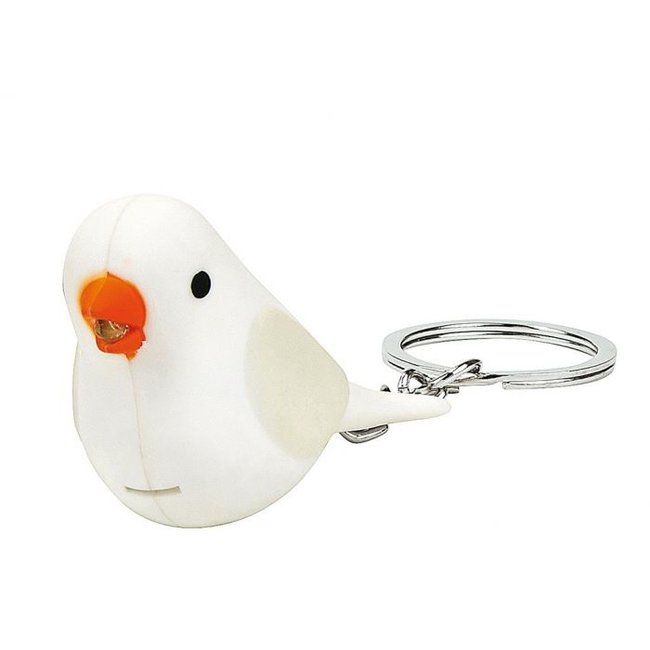 Sleutelhanger vogel met licht en geluid