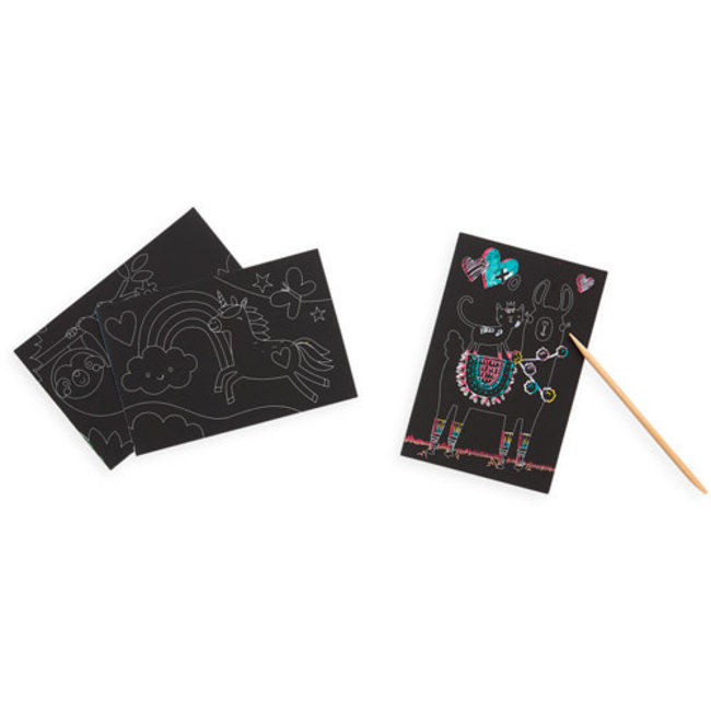 Ooly Mini Scratch & Scribble Art Kit - Funtastic Friends