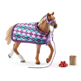 Schleich Schleich Horse Club - Engelse volbloed met deken