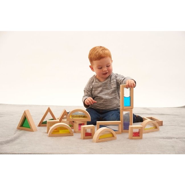 Tickit Sensomotorisch speelgoed - Sensorische houten blokken (16-delig)