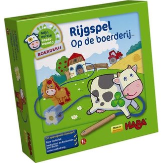 HABA HABA Mijn eerste speelwereld - Boerderij - Rijgspel Op de boerderij (Nederlands)