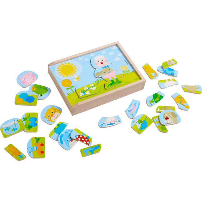 HABA Puzzels, Houten puzzels - dierenmix