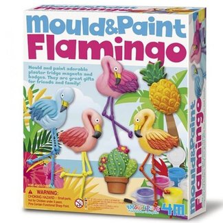 Gips gieten en verven flamingo