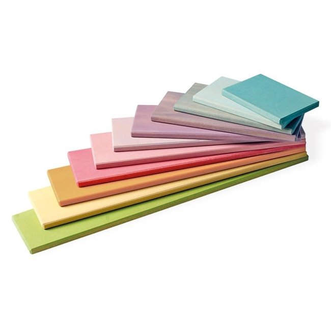 Grimms Houten speelgoed - bouwplanken pastel (pastel building boards)