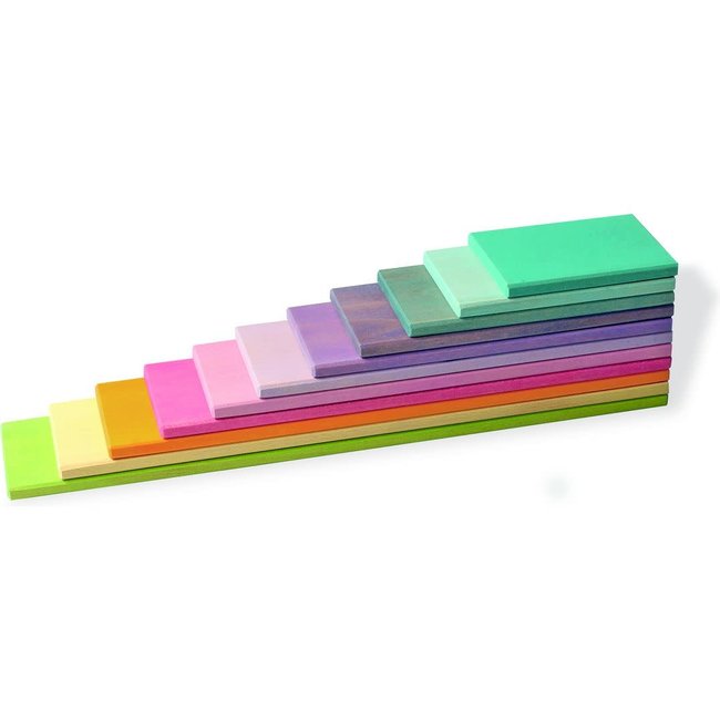 Grimms Houten speelgoed - bouwplanken pastel (pastel building boards)