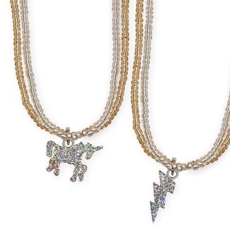 Great Pretenders Glitter Eenhoorn Bliksemketting, 2 verschillende stijlen