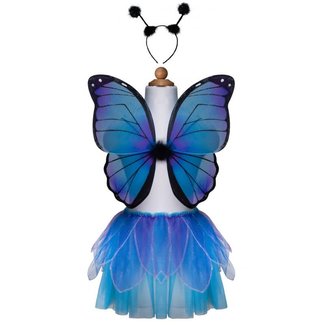 Great Pretenders Midnight Butterfly Skirt met vleugels en hoofdband, blauw, MAAT US 4-6