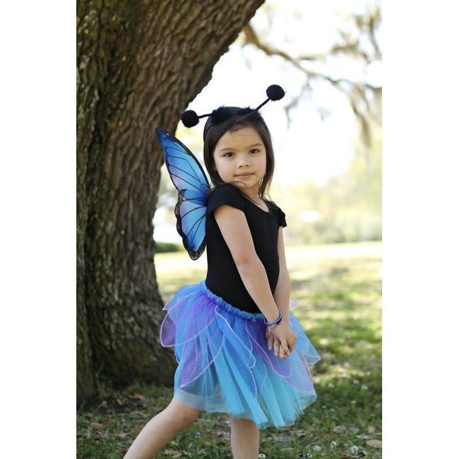 Great Pretenders Midnight Butterfly Skirt met vleugels en hoofdband, blauw, MAAT US 4-6