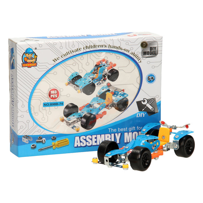 Constructieset Metaal - Racewagens 2-in-1 (103-delig)