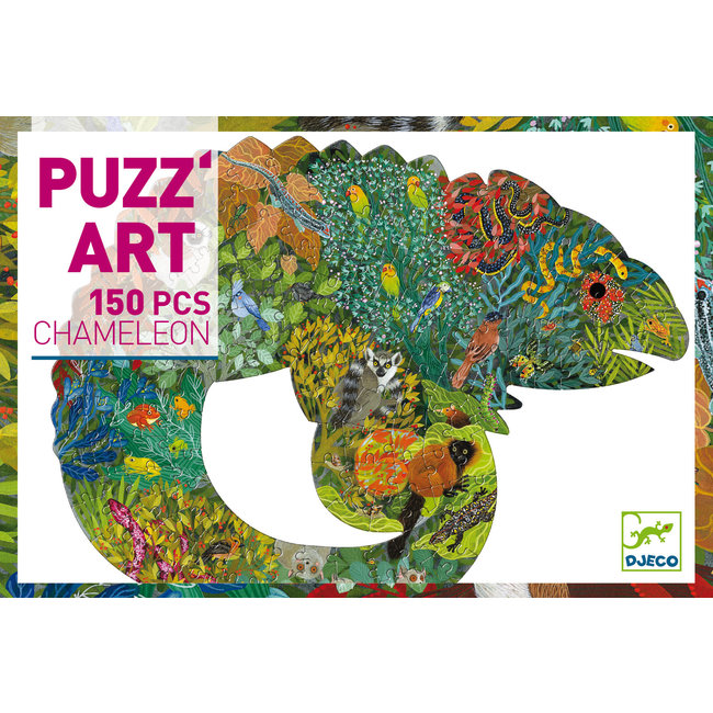 Djeco Puzzels, Legpuzzels - Puzz'art Kameleon, 150 stukjes (Chameleon)