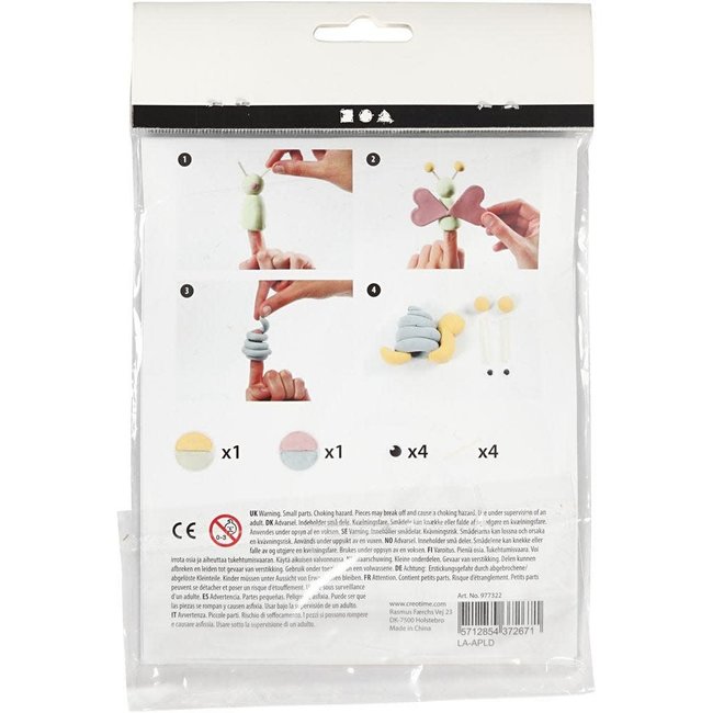 Creativ Company Knutselen, Knutselpakket - Boetseren: vingerpoppen (mini)