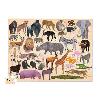 Crocodile Creek puzzels, Legpuzzels - 36 wilde dieren, 100 stukjes (36 Wild Animals)