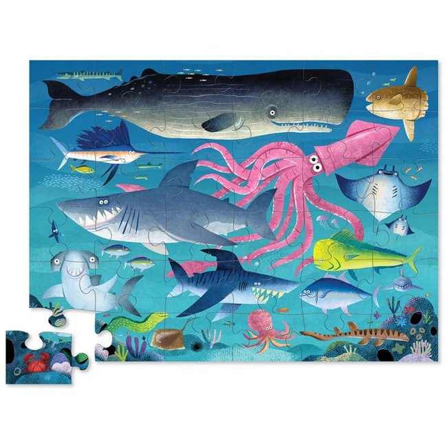 Crocodile Creek 36-delige Shaped Box Puzzel - Shark Reef