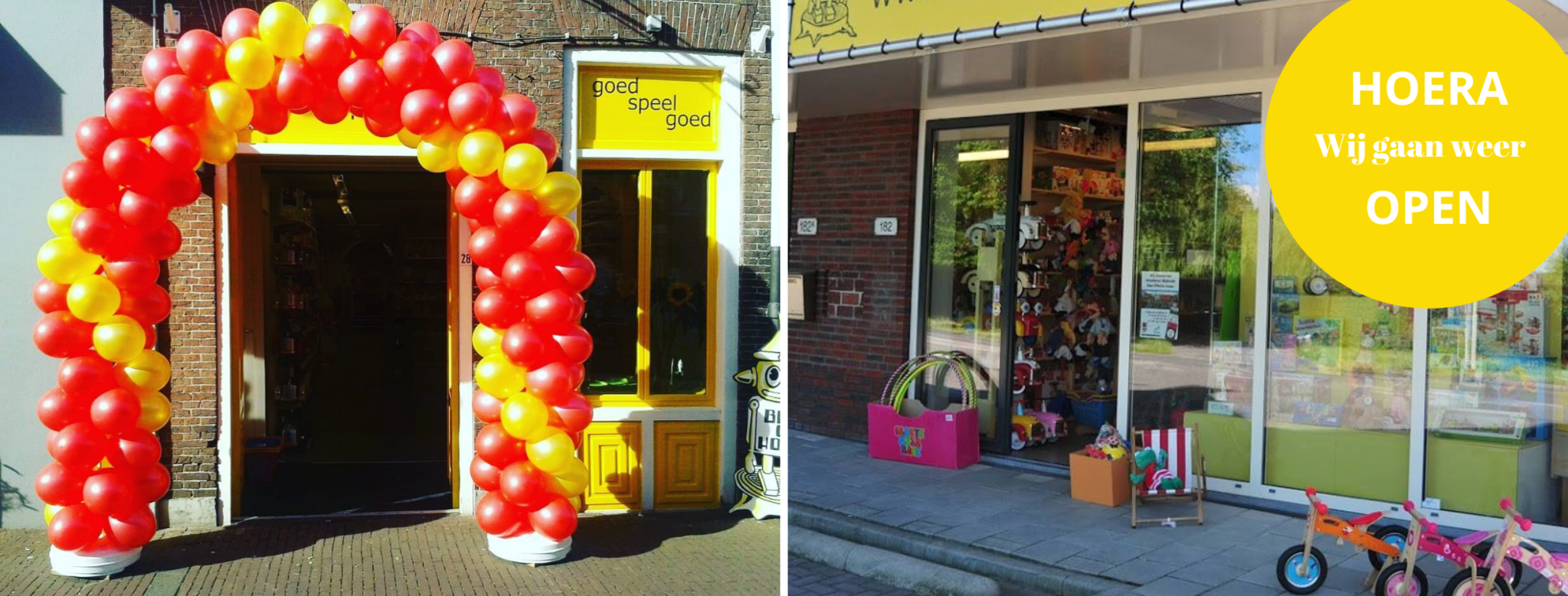 Hoera! Wij gaan weer open