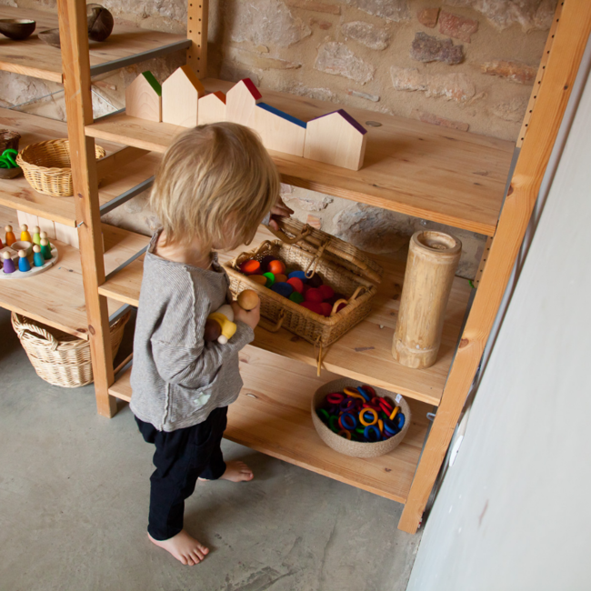 Grapat Grapat Houten speelgoed - Houten vormenset rond, 30st. (Round)