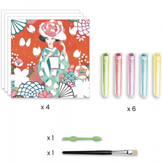 Djeco Knutselpakket - Kleuren met glitters, Dagdroom (Daydream)