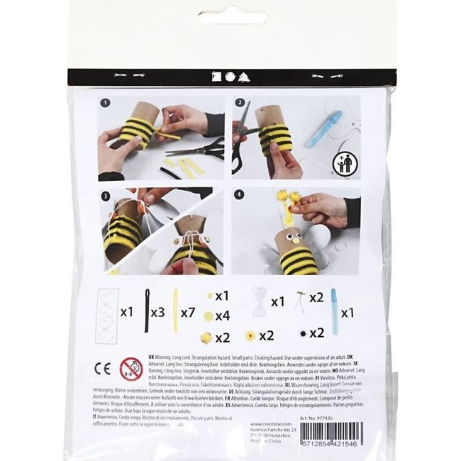 Creativ Company Knutselen, Knutselpakket - Toiletrol bungelende bij (mini)