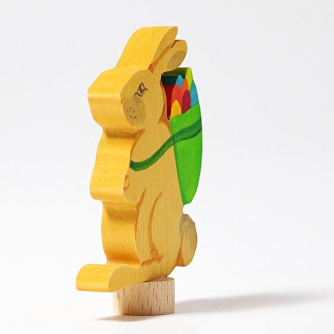 Grimms Decoratiefiguur - insteker paashaas (decorative rabbit with basker)