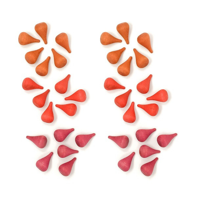 Grapat Houten vuren rood, 36st. (Mandala fire)