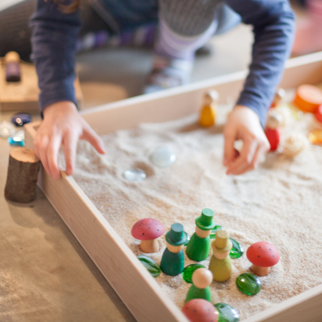 Grapat Houten speelbak (Free play box, box of games)