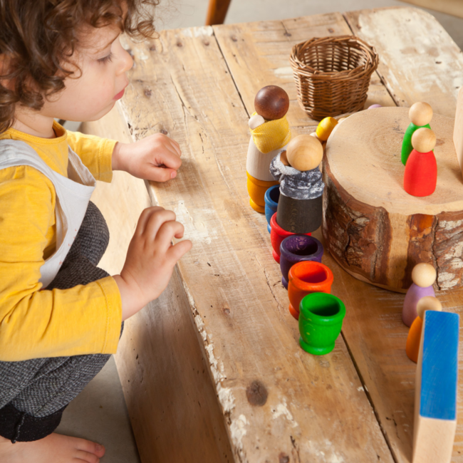 Grapat Houten poppetjes volwassen donker, 2st. (Nins Adults)