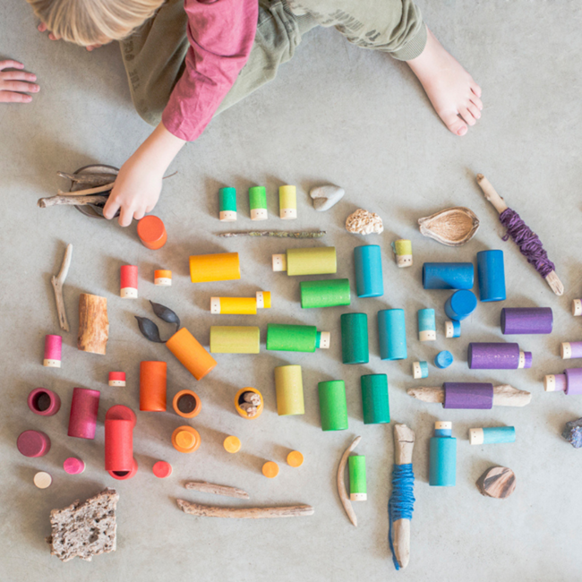 Grapat Houten poppetjes Lola gekleurd, 72st. (Lola)