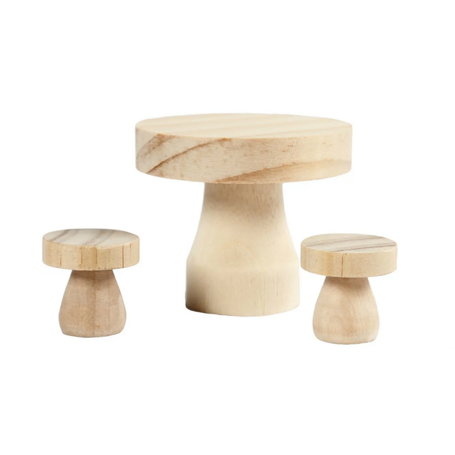 Creativ Company Kabouterdeurtjes, Accessoires - Houten Meubelset (mini)
