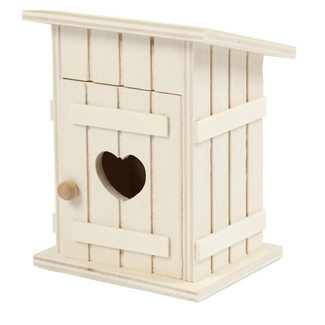 Creativ Company Kabouterdeurtjes, Accessoires - Houten Toilethuis (mini)