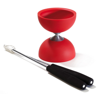 Eureka Buitenspeelgoed Diabolo, rubber - rood (incl. aluminium stokken)