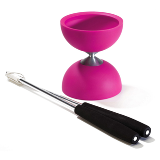 Acrobat Buitenspeelgoed Diabolo, rubber - roze (incl. aluminium stokken) Acrobat Buitenspeelgoed Diabolo, rubber - roze (incl. aluminium stokken)