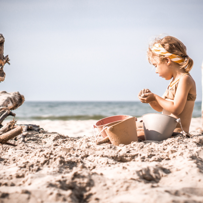 Scrunch Buitenspeelgoed - emmer oud roze, 15cm (opvouwbaar)