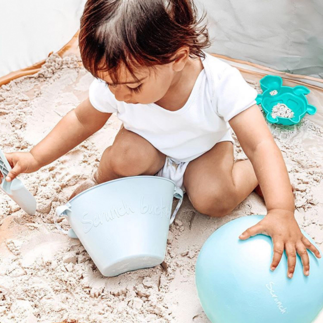 Scrunch Buitenspeelgoed - bal blauw, 23cm (opvouwbaar)