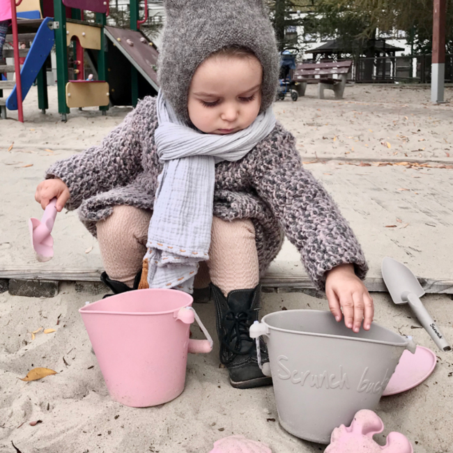 Scrunch Buitenspeelgoed - emmer koel grijs, 15cm (opvouwbaar)