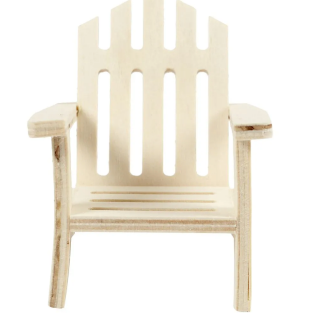 Creativ Company Creativ Company Kabouterdeurtjes, Accessoires - Houten Tuinstoel (mini)