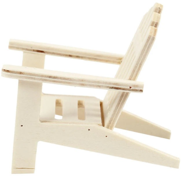 Creativ Company Creativ Company Kabouterdeurtjes, Accessoires - Houten Tuinstoel (mini)