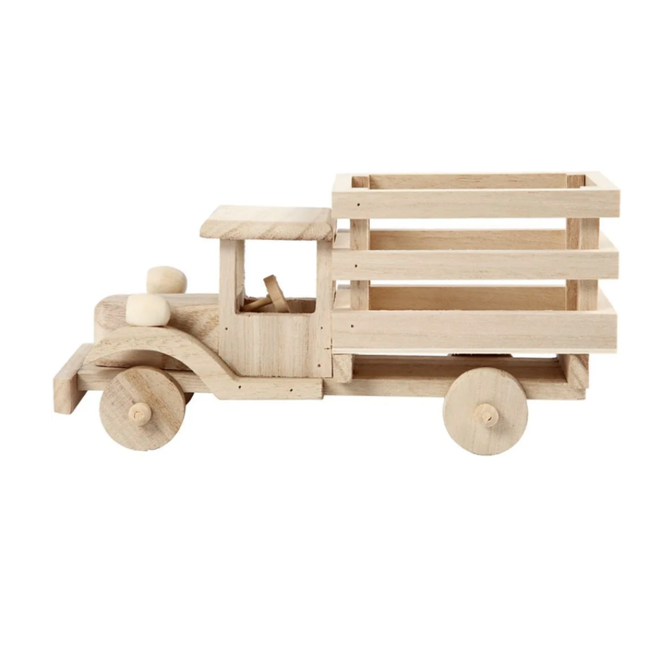 Creativ Company Creativ Company Kabouterdeurtjes, Accessoires - Houten Truck (mini)