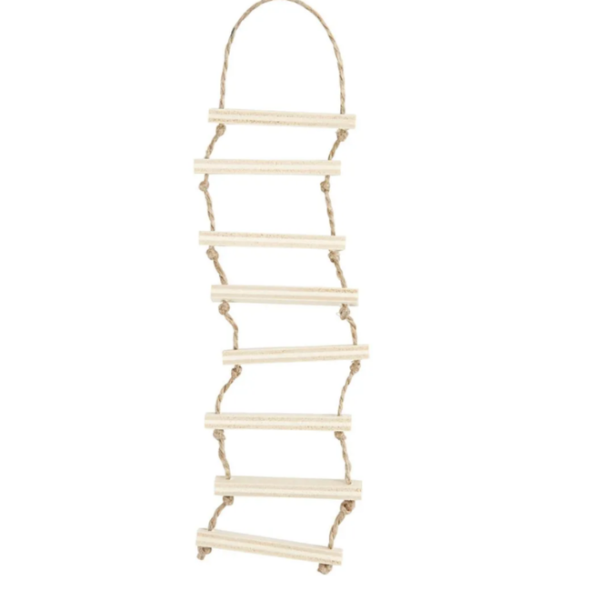 Creativ Company Kabouterdeurtjes, Accessoires - Houten Zolderluik en touwladder (mini)