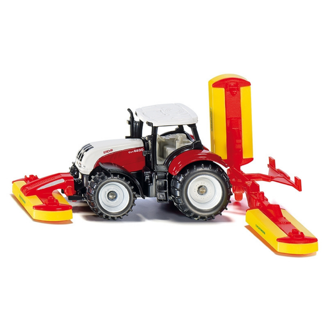 Siku Steyer tractor met Pöttinger maaiwerk