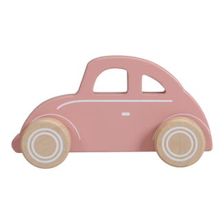 Vet beet Elastisch Little Dutch Houten speelgoed, auto - roze - Blik op Hout