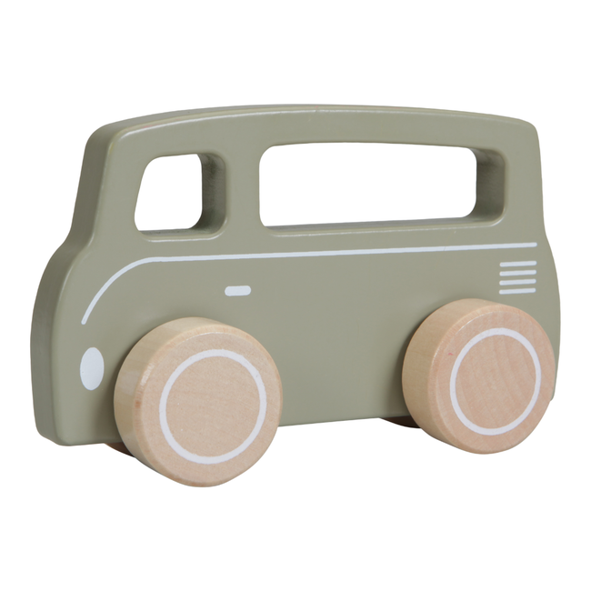 Storing Bekwaam Outlook Little Dutch Houten speelgoed, auto - bus olijfgroen - Blik op Hout