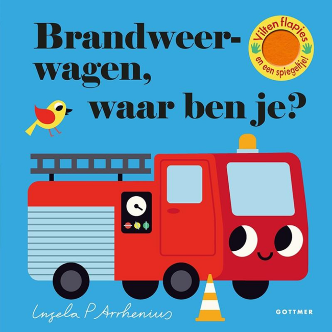 Gottmer Boeken, Karton boeken - Vilten flapjesboek Brandweerwagen waar ben je? (2+ jr.)