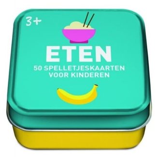 Spellen , kaartspellen - 50 spelletjeskaarten voor kinderen, Eten 3+