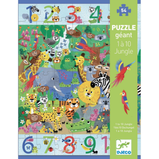 Djeco Puzzels, Legpuzzels - educatieve puzzel Jungle 1 tot 10 Djeco Puzzels, Legpuzzels - educatieve puzzel Jungle 1 tot 10