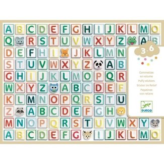 Djeco Knutselen, Stickers - 3D sticker alfabet (3-6 jr.)