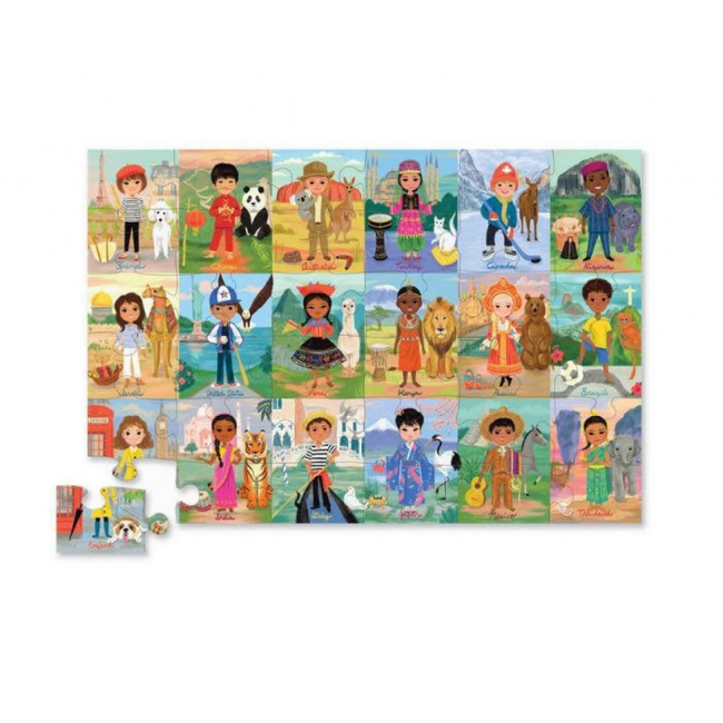 Puzzels, Vloerpuzzels - kinderen van de wereld, 36 stukjes (Chlidren of the World)