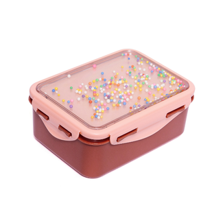 Petit Monkey Lunchtrommel - lunch box gekleurde balletjes roze (popsicles desert rose)