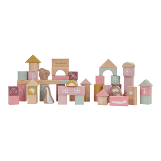 Little Dutch Houten speelgoed - houten speelblokken in ton roze (Pink)